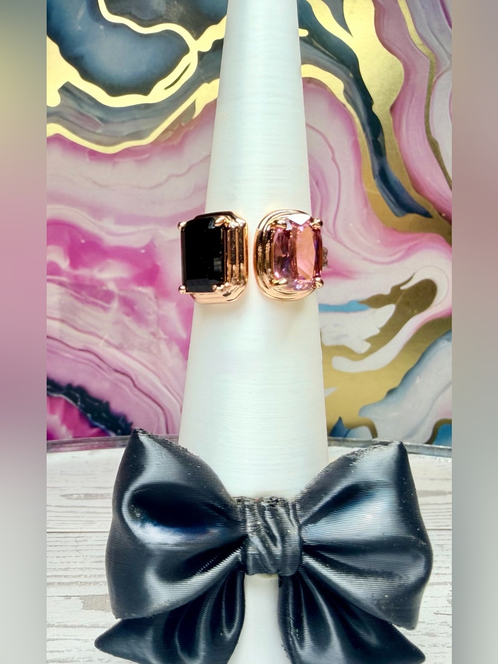 Bomb Party OG Ring- The Drawing Room, Size 7 on Rose Gold